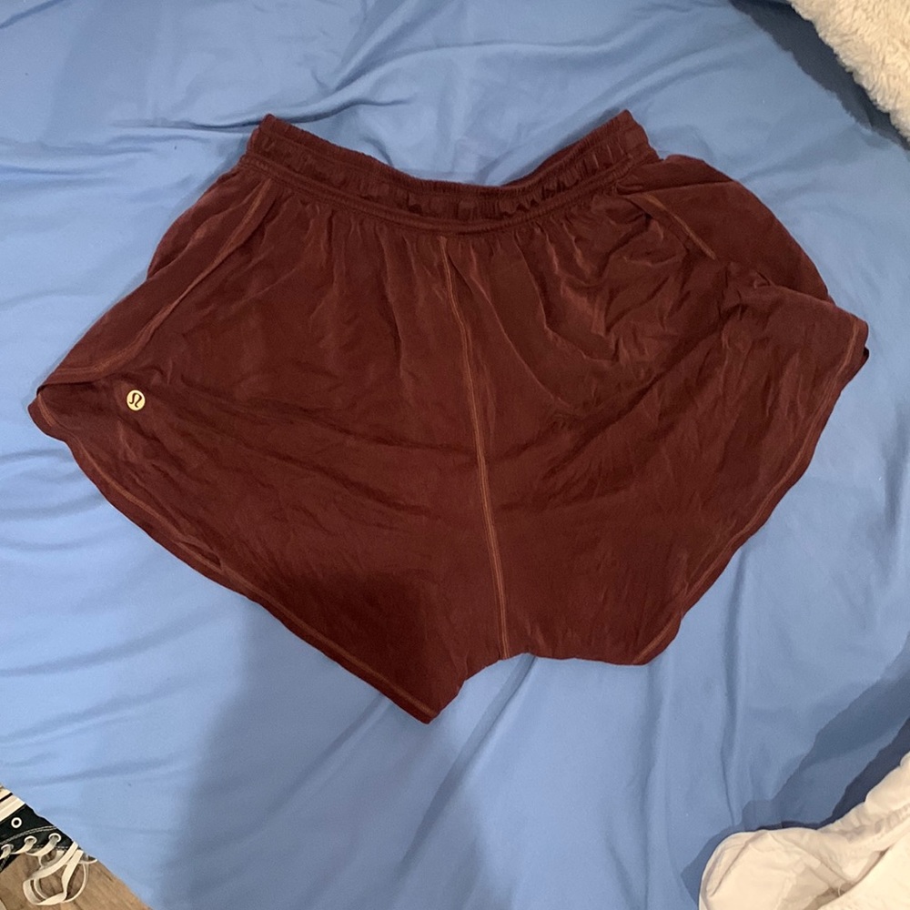 Size 4 Burgundy Lululemon shorts